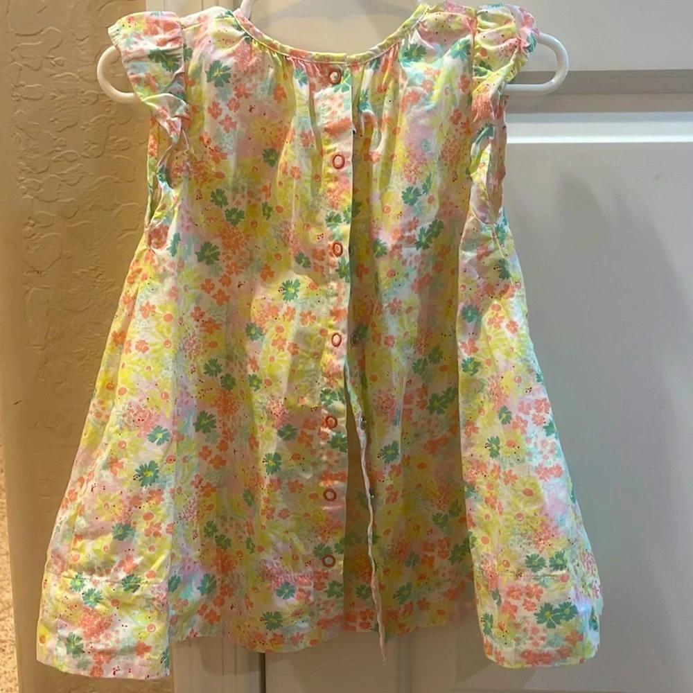 18month Petit Bateau Dress with all beautiful flowers - Picture 4 of 5